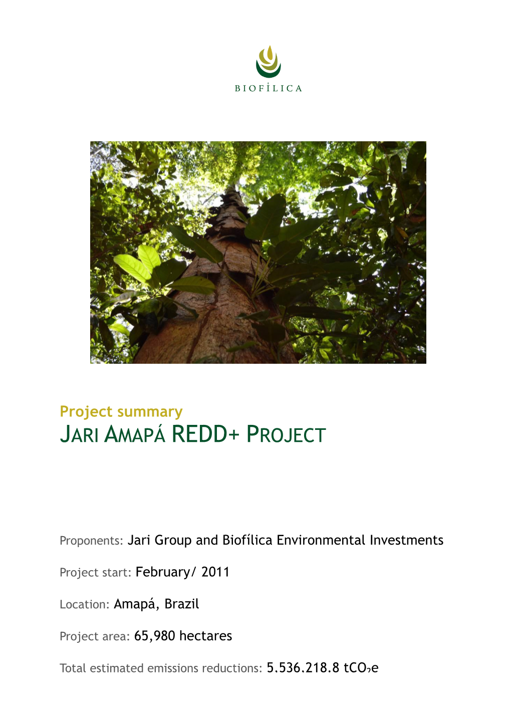 Jari Amapá Redd+ Project