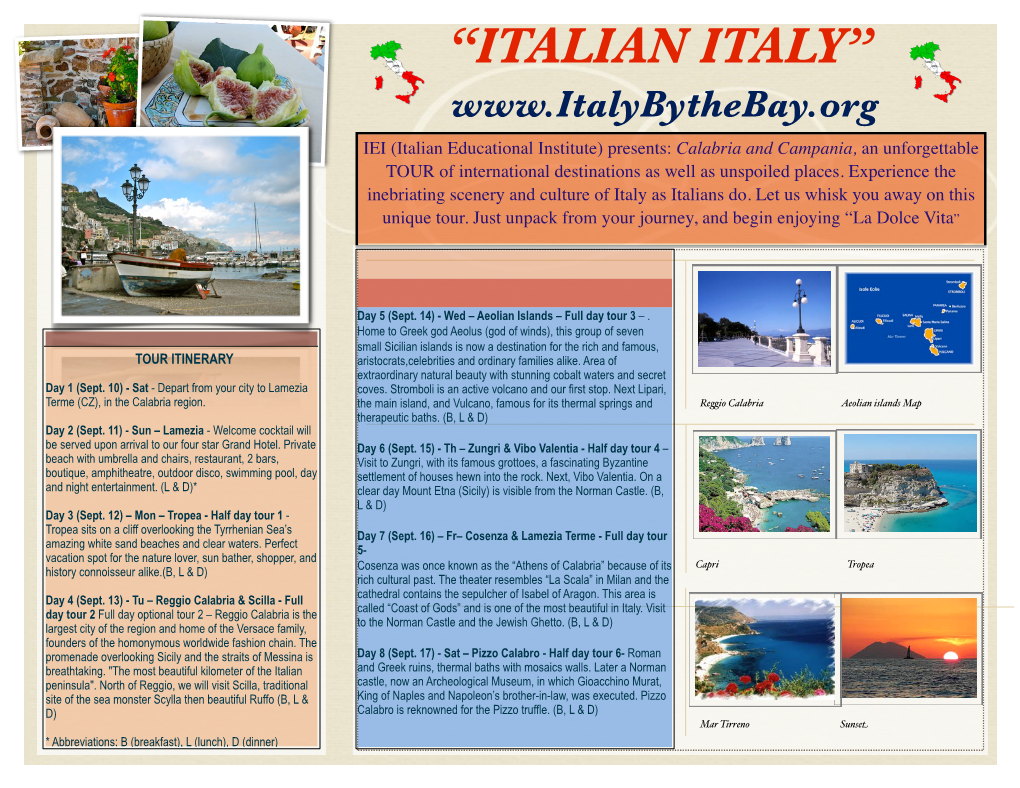 Italian Italy Tour