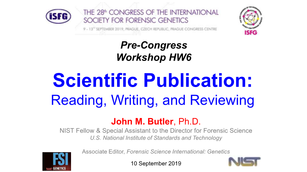 Scientific Publication Workshop