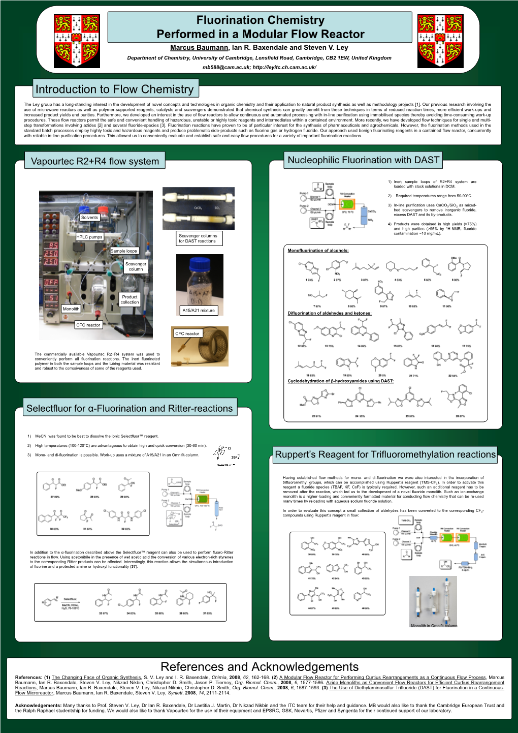 Fluorination Chemistry Performed in a Modular Flow Reactor Marcus Baumann, Ian R