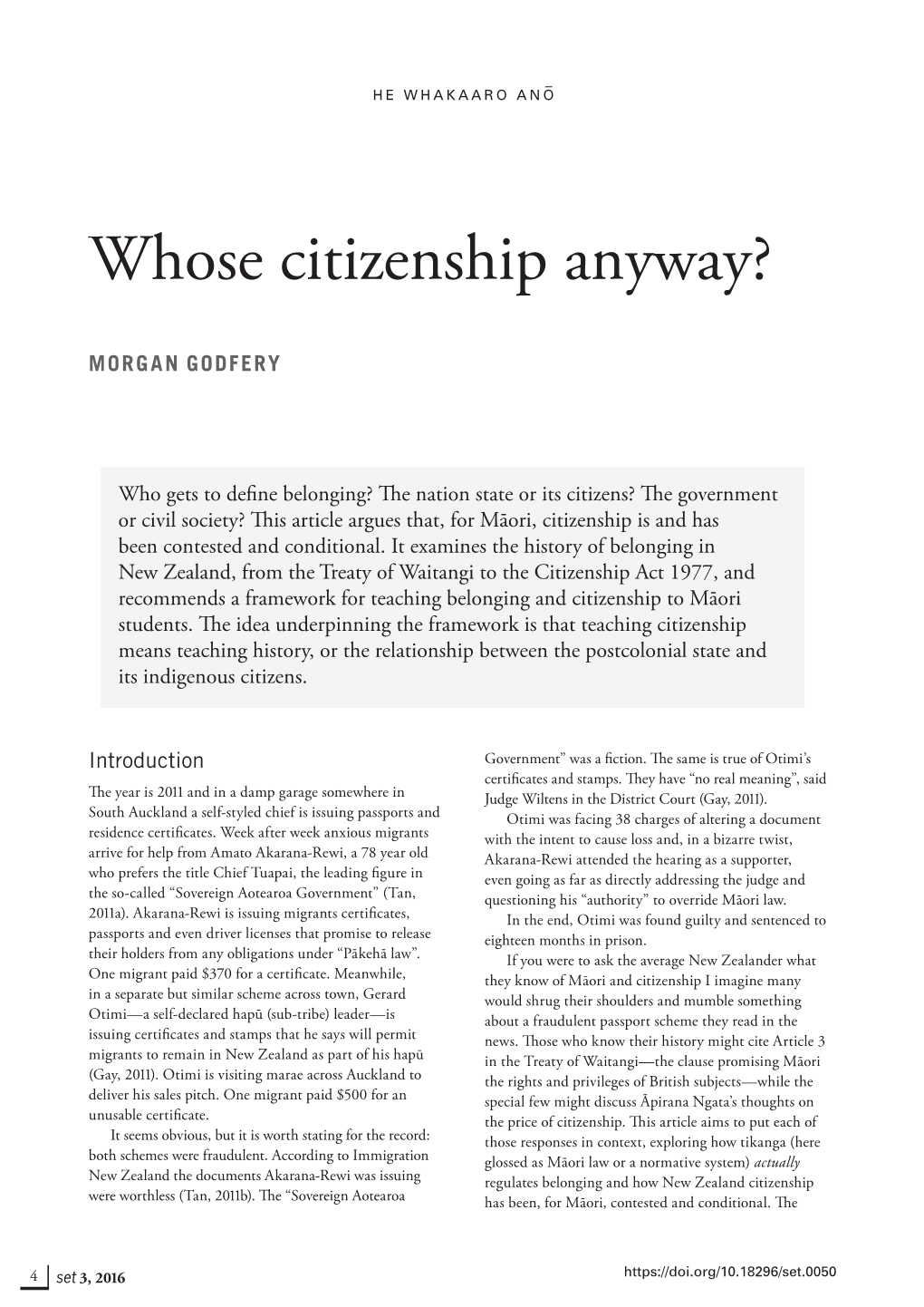 Whose Citizenship Anyway?