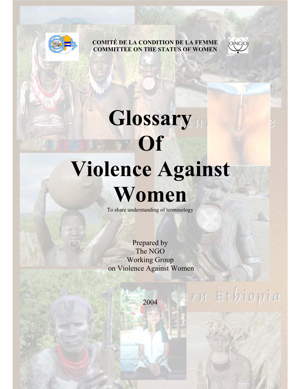 Glossary of Violence Against Women to Share Understanding of Terminology