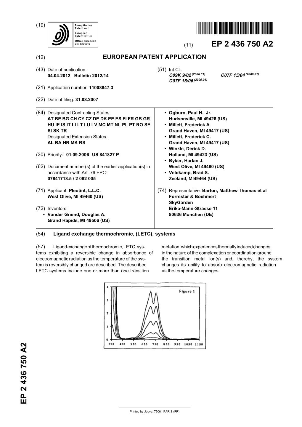 Ligand Exchange Thermochromic, (LETC), Systems