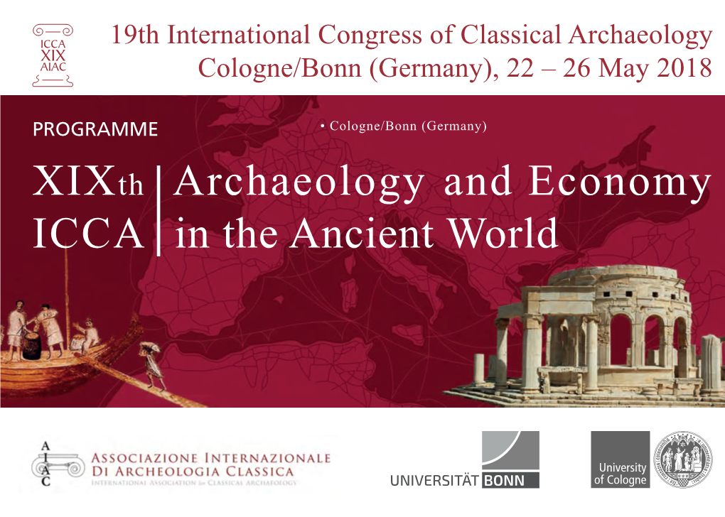 Xixth Archaeology and Economy ICCA in the Ancient World