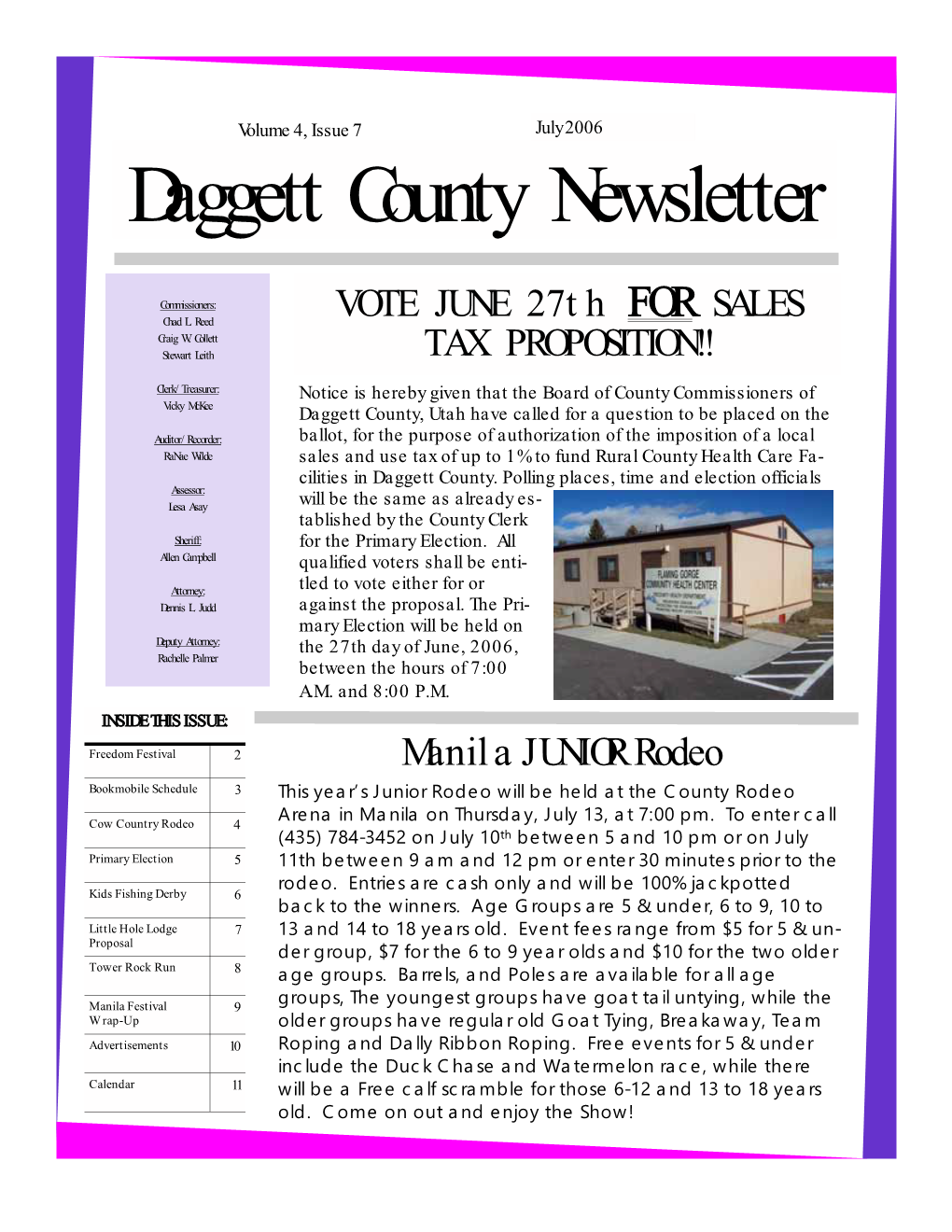 July 2006 Newsletter