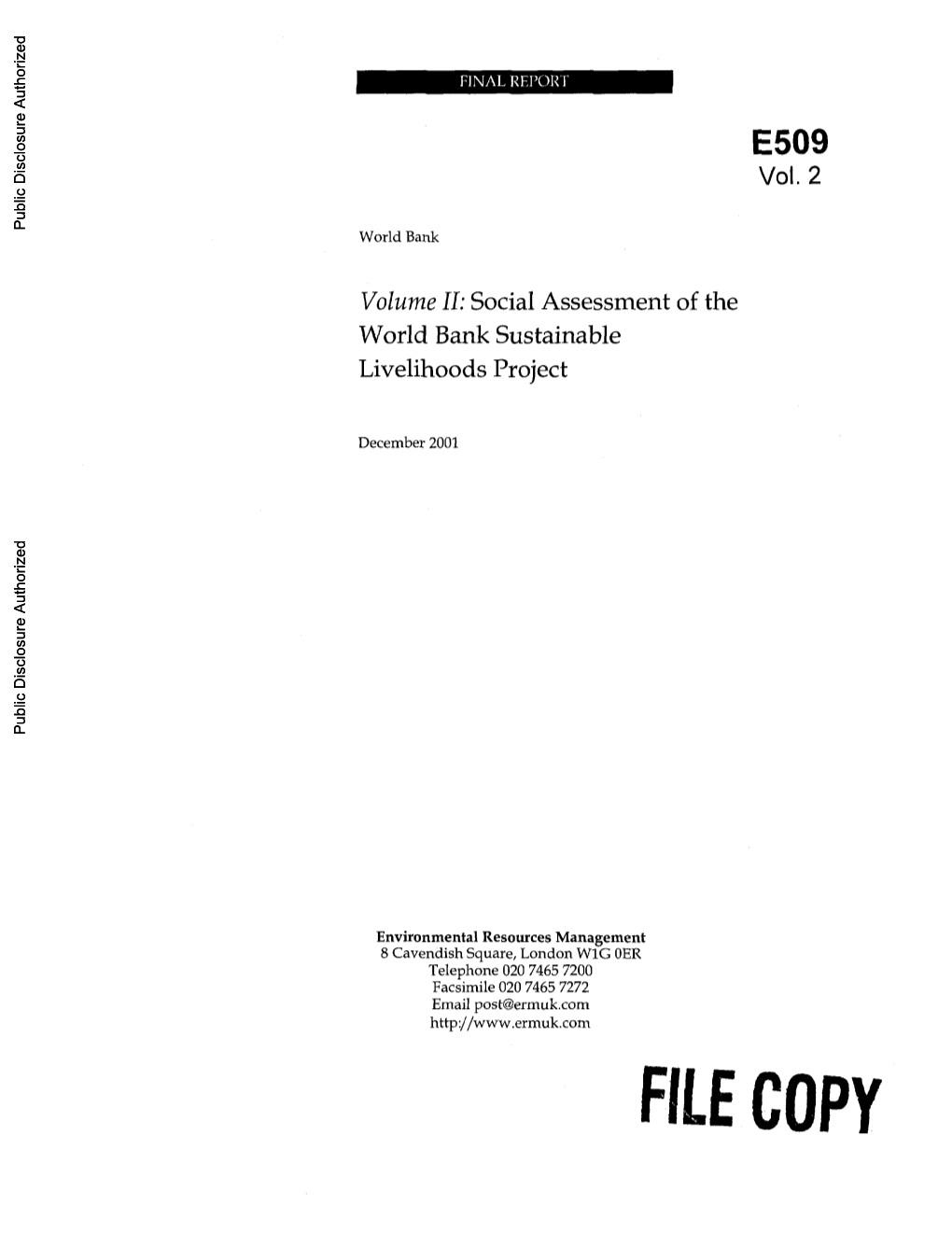 World Bank Document