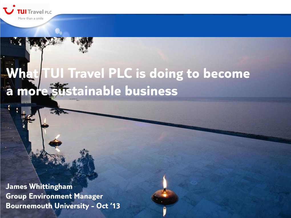 What TUI Travel PLC Is Doing to Become a More Sustainable Business