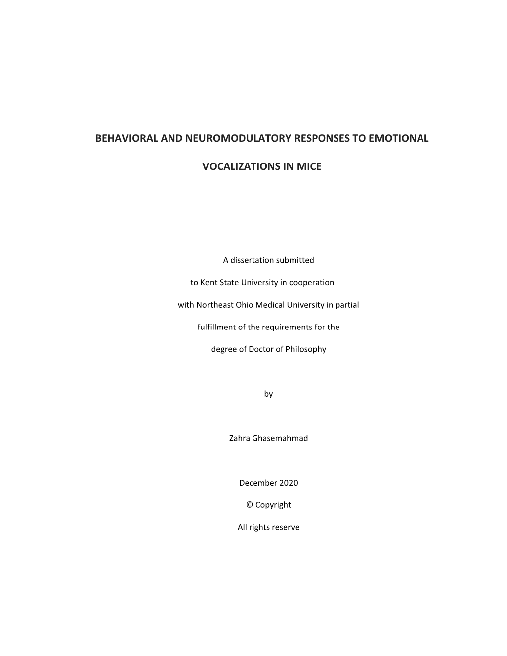 Behavioral and Neuromodulatory Responses to Emotional