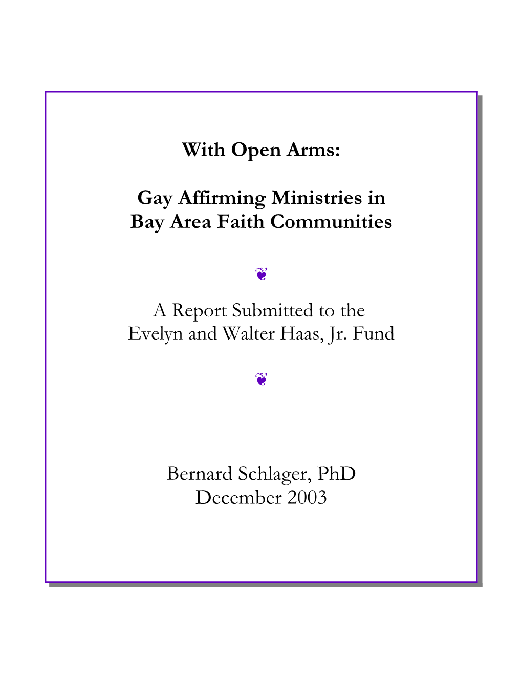 Gay Affirming Ministries in Bay Area Faith Communities