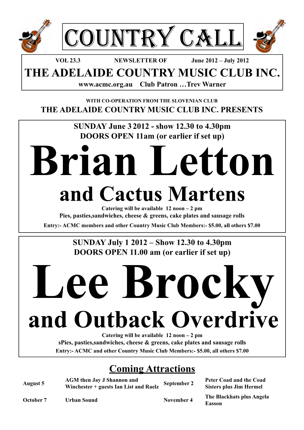 Adelaide Country Music Club Country Call