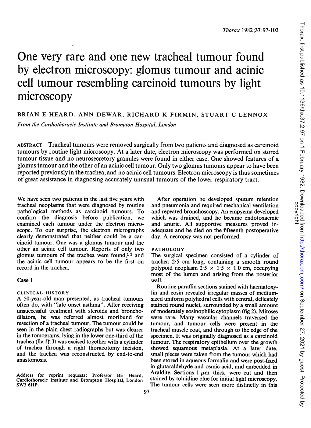 Cell Tumour Resembling Carcinoid Tumours by Light Microscopy