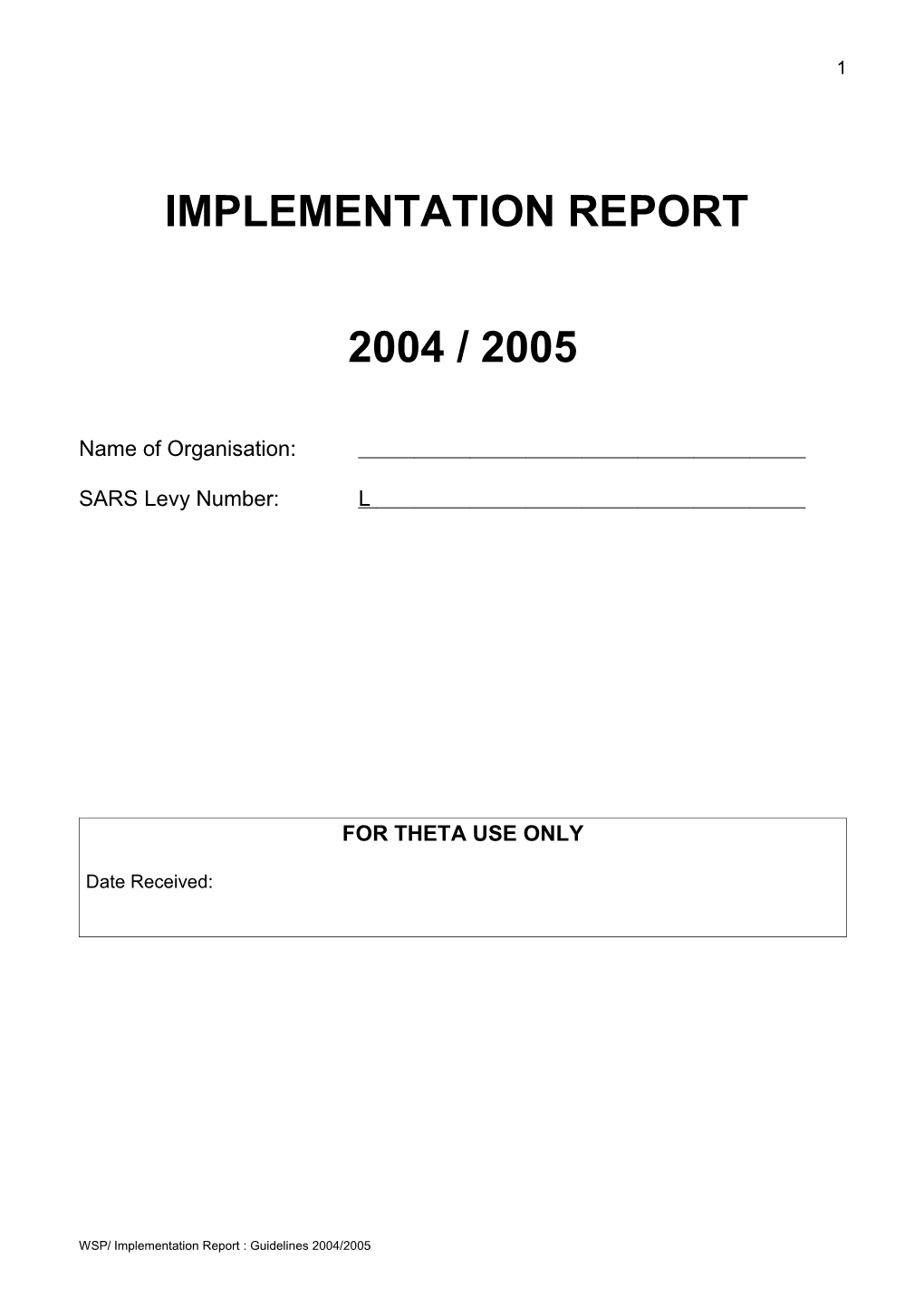Implementation Report