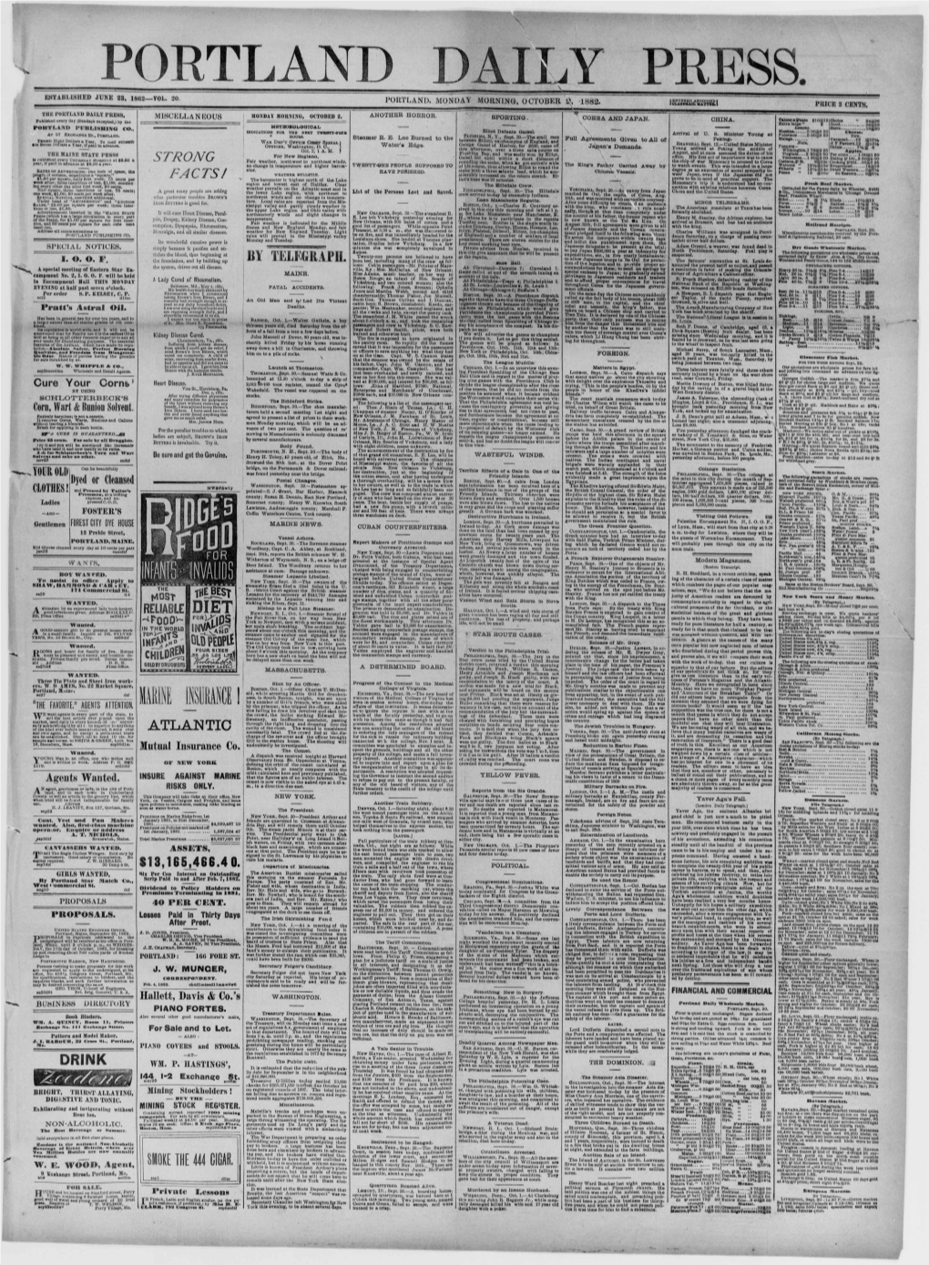 Portland Daily Press: October 02,1882