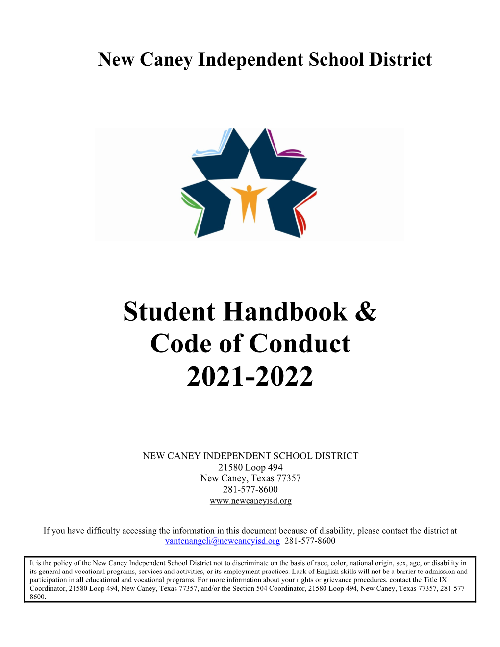 Student Handbook & Code of Conduct