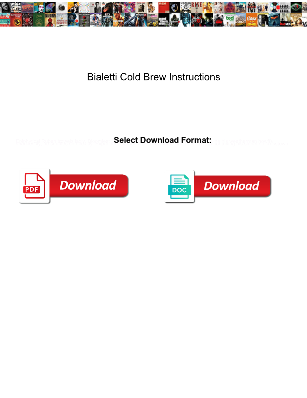 Bialetti Cold Brew Instructions