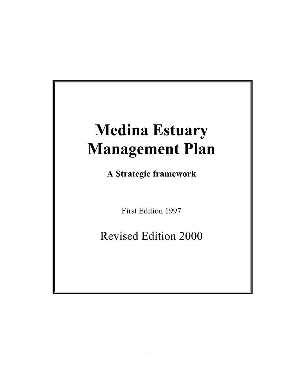 Medina Estuary Management Plan