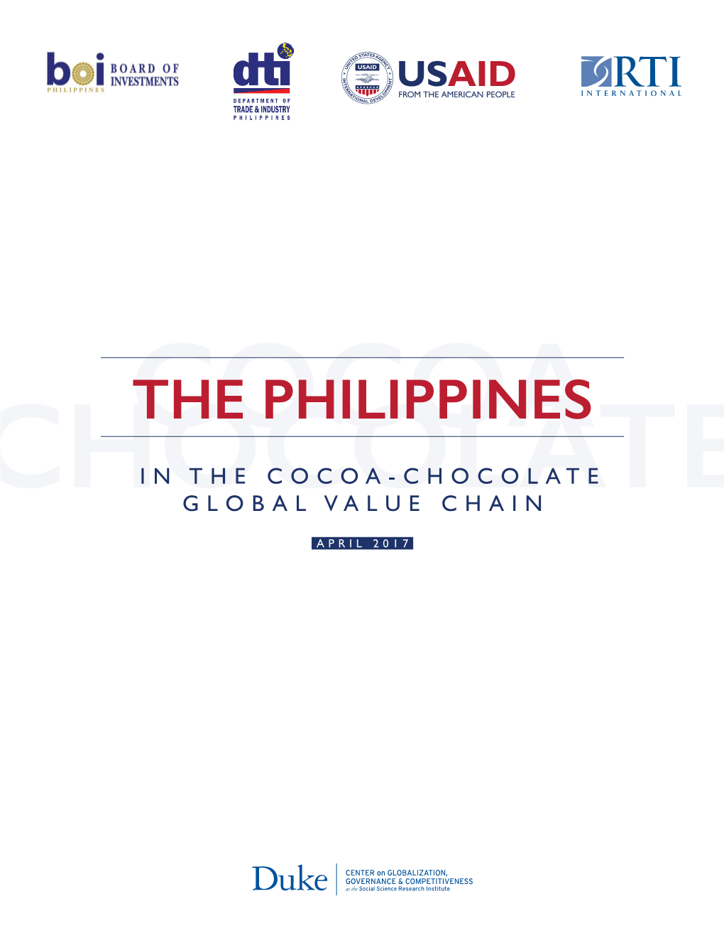 In the Cocoa-Chocolate Global Value Chain