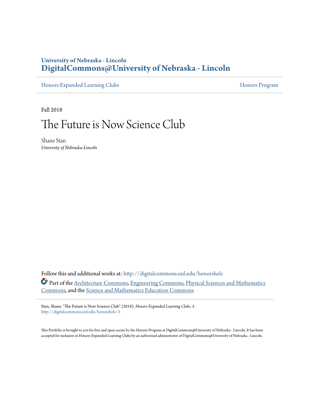 The Future Is Now Science Club