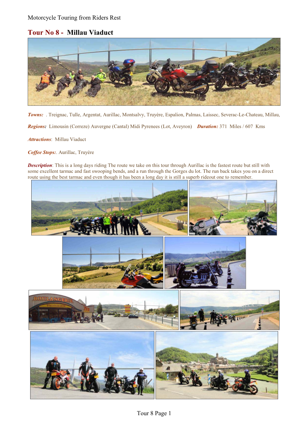 Riders Rest Touring Routes