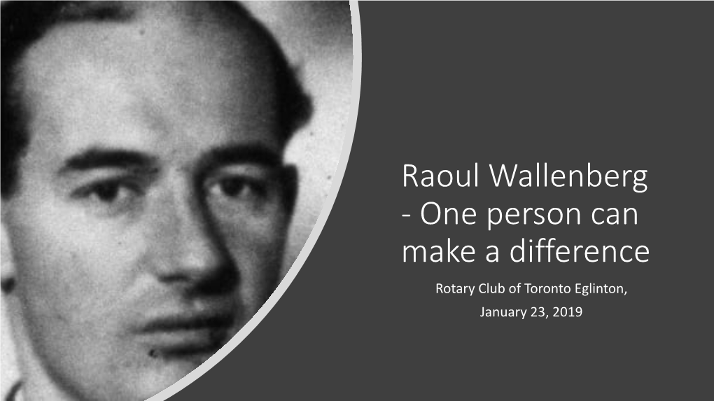 Raoul Wallenberg Presentation.Pdf