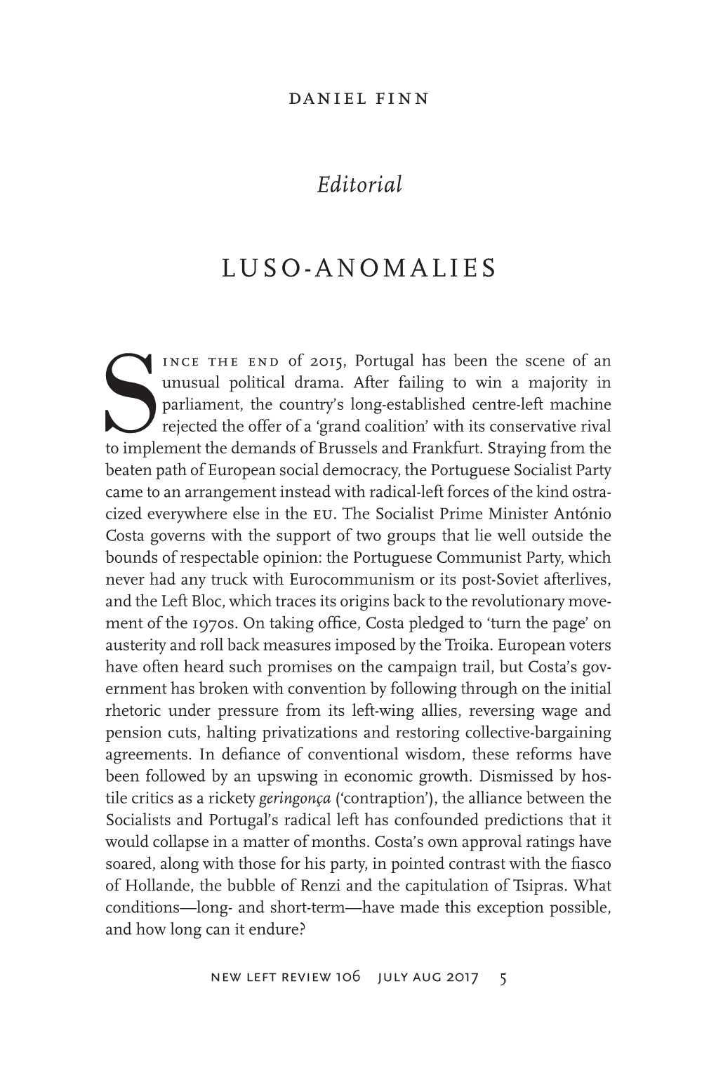 Luso-Anomalies