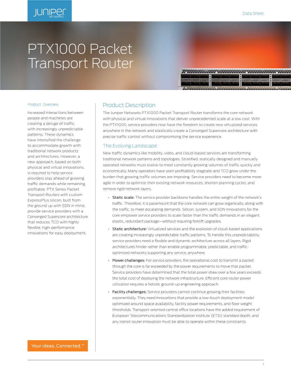 PTX1000 Packet Transport Router