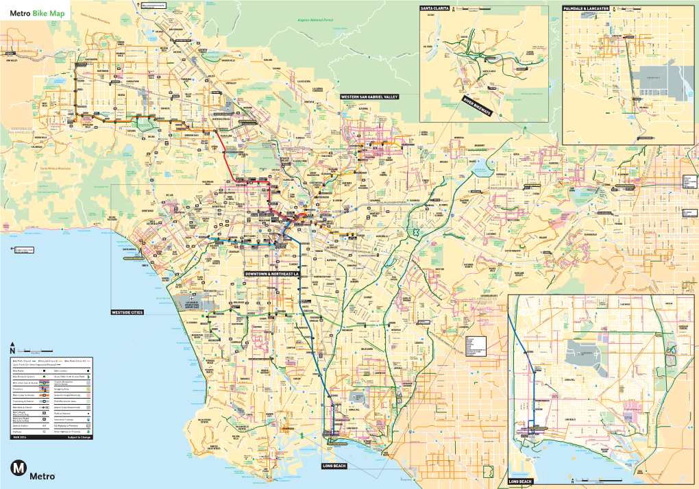 Metro Bike Map O Regional Park a Hubbardregional W AV G AV G N Y CRYSTAL AV G AV G O a S Los Angeles N