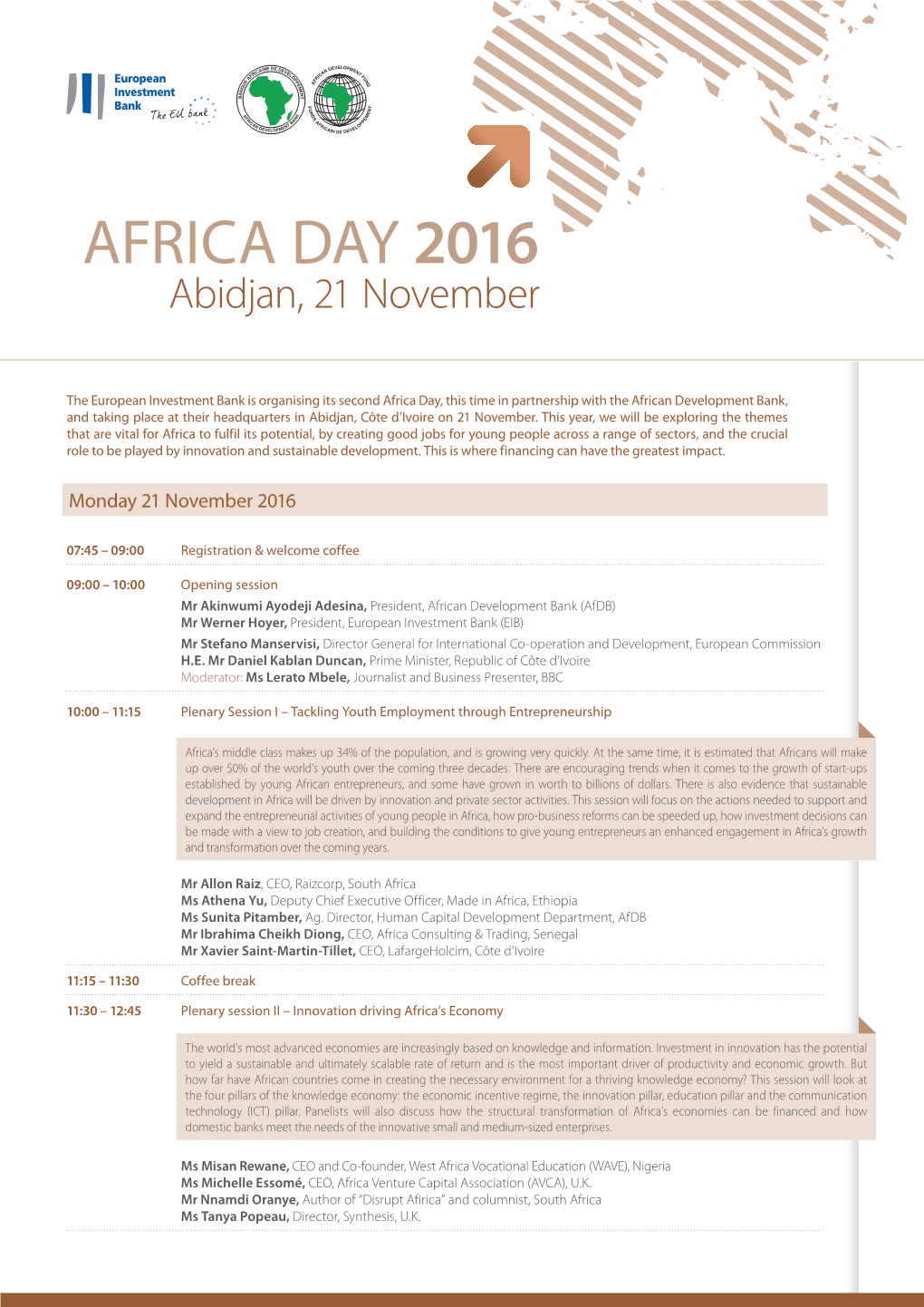 AFRICA DAY 2016 Abidjan, 21 November