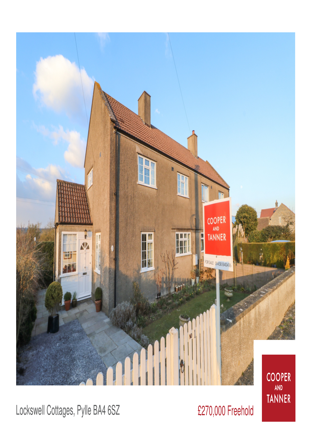 Lockswell Cottages, Pylle BA4 6SZ £270,000 Freehold