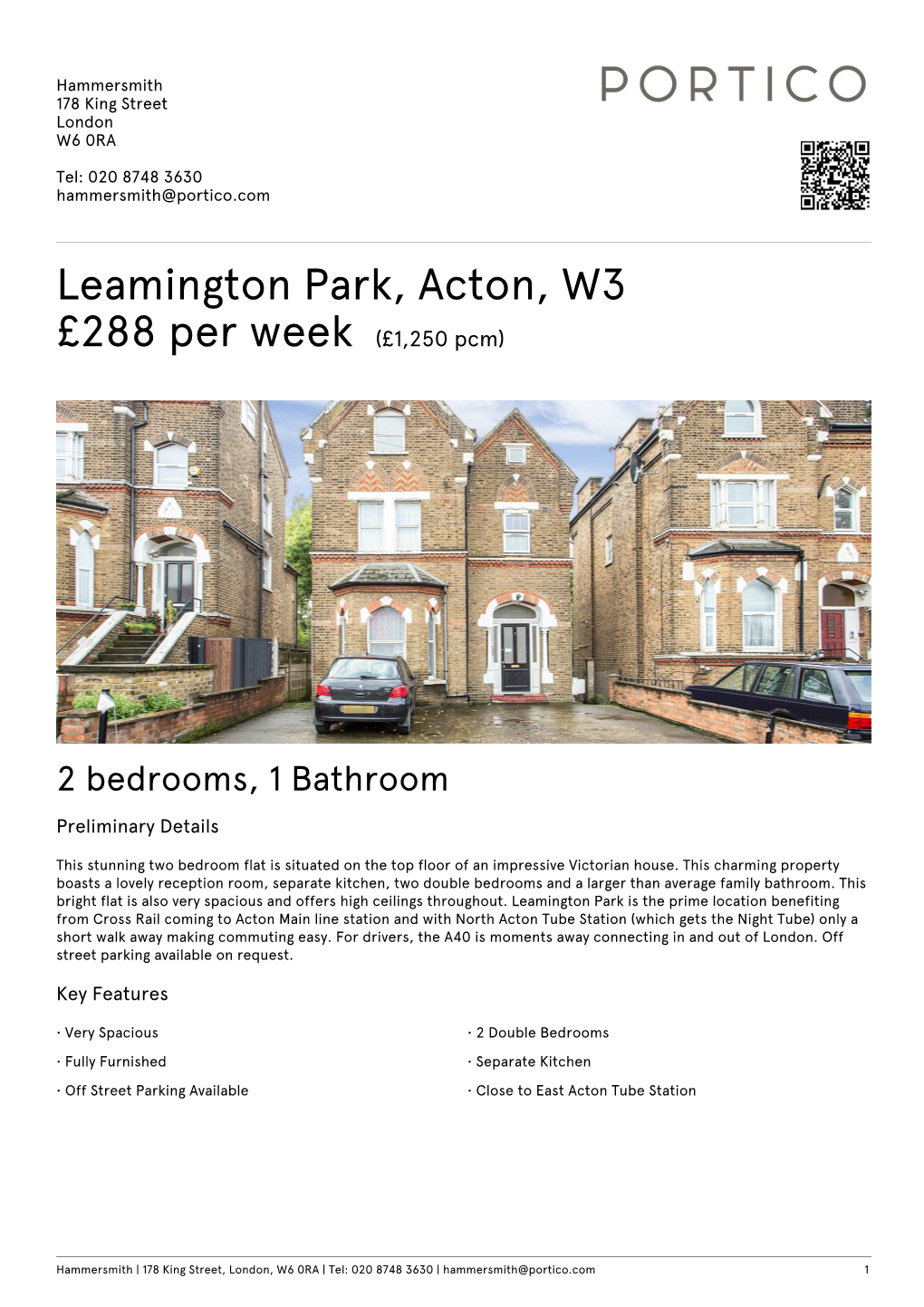 Leamington Park, Acton, W3 £288 Per Week