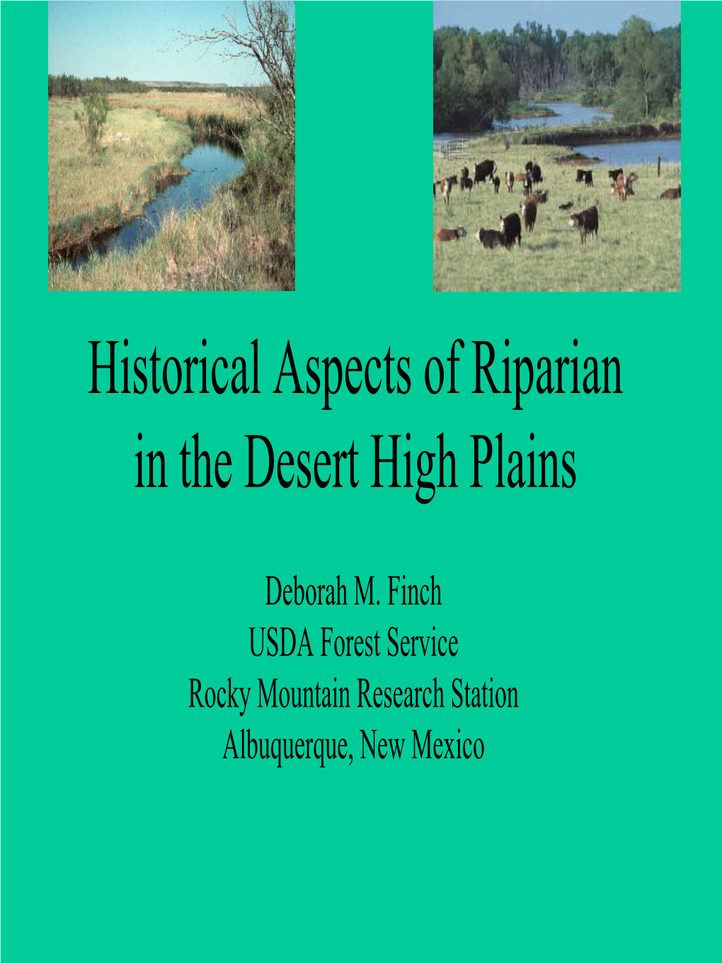 History Desert High Plains Riparian