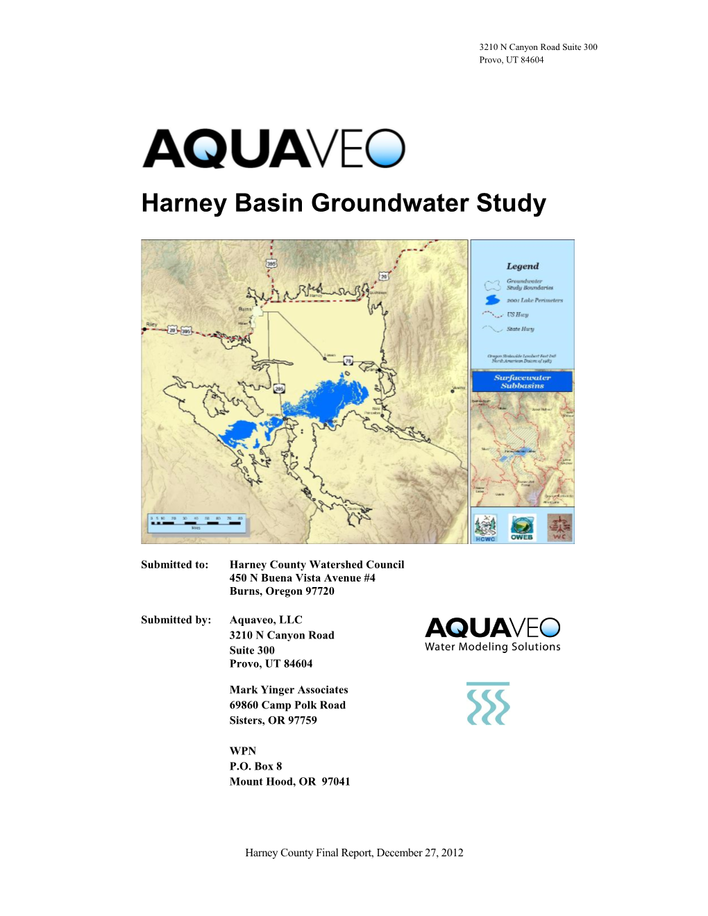 Harney Basin Groundwater Study