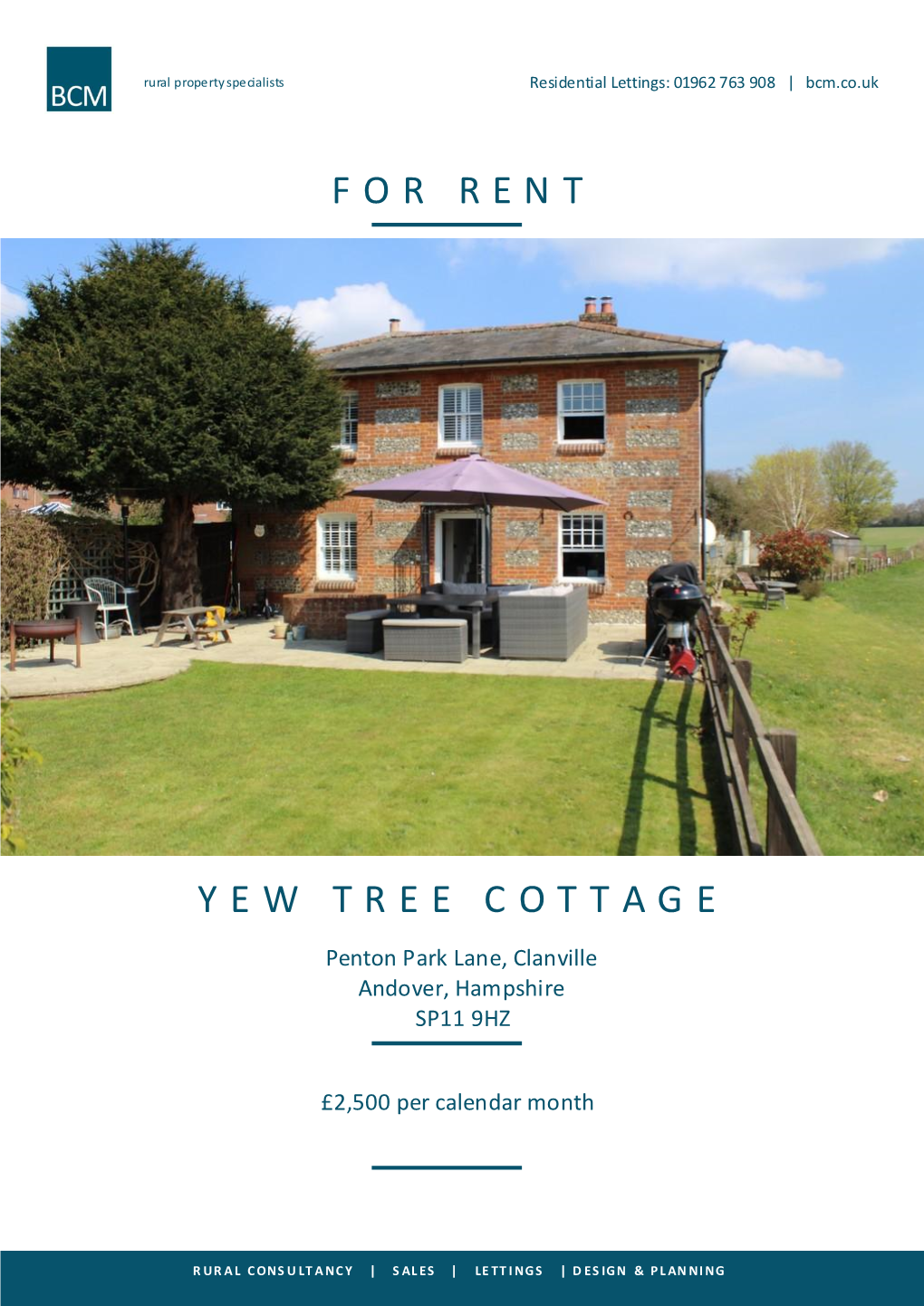 For Rent Yew Tree Cottage