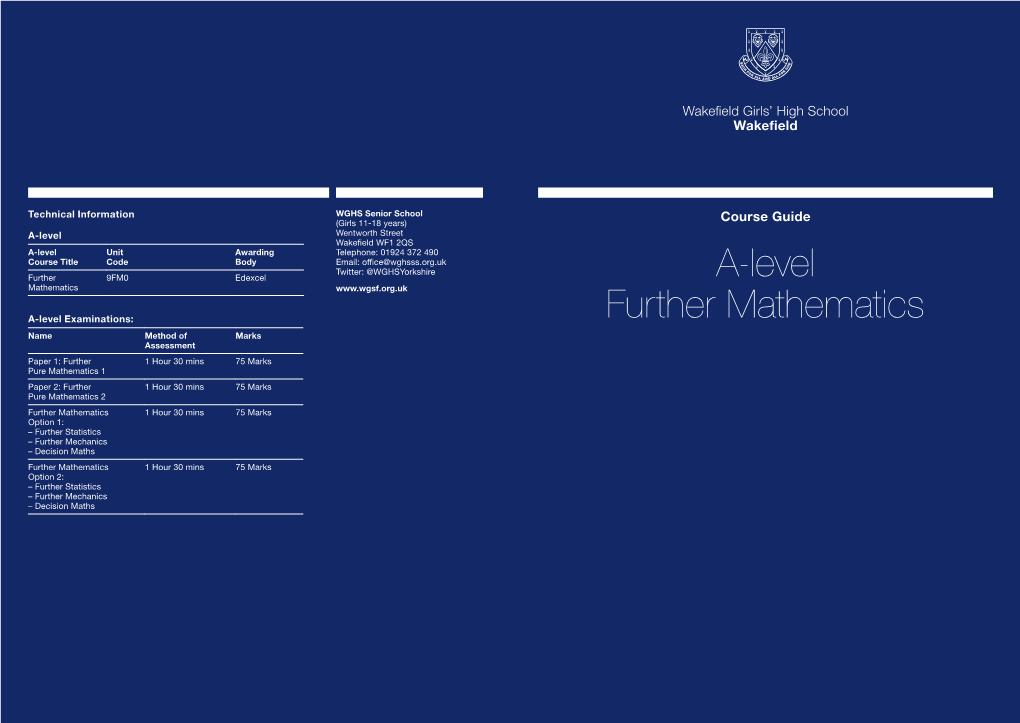 A-Level Further Mathematics