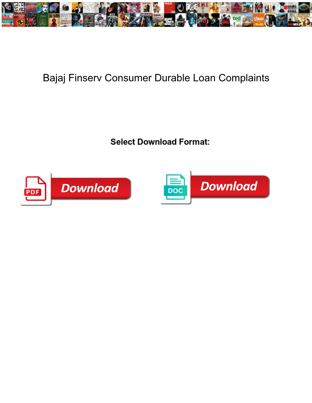 Bajaj Finserv Consumer Durable Loan Complaints