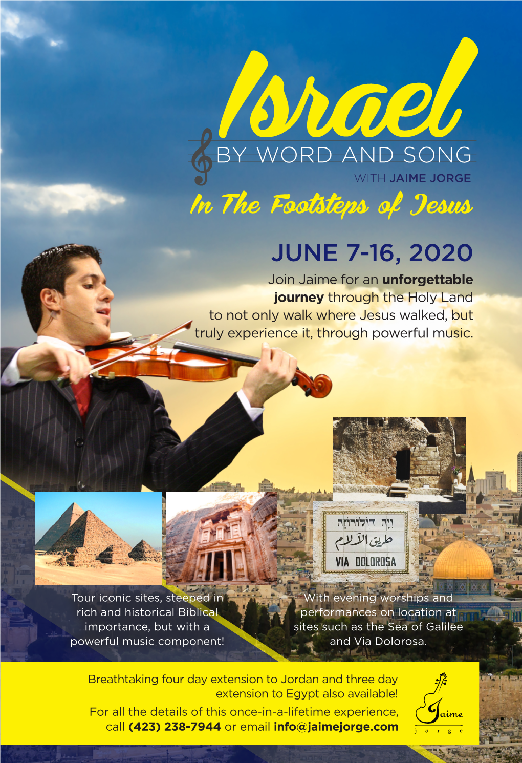 In the Footsteps of Jesus JUNE 7-16, 2020