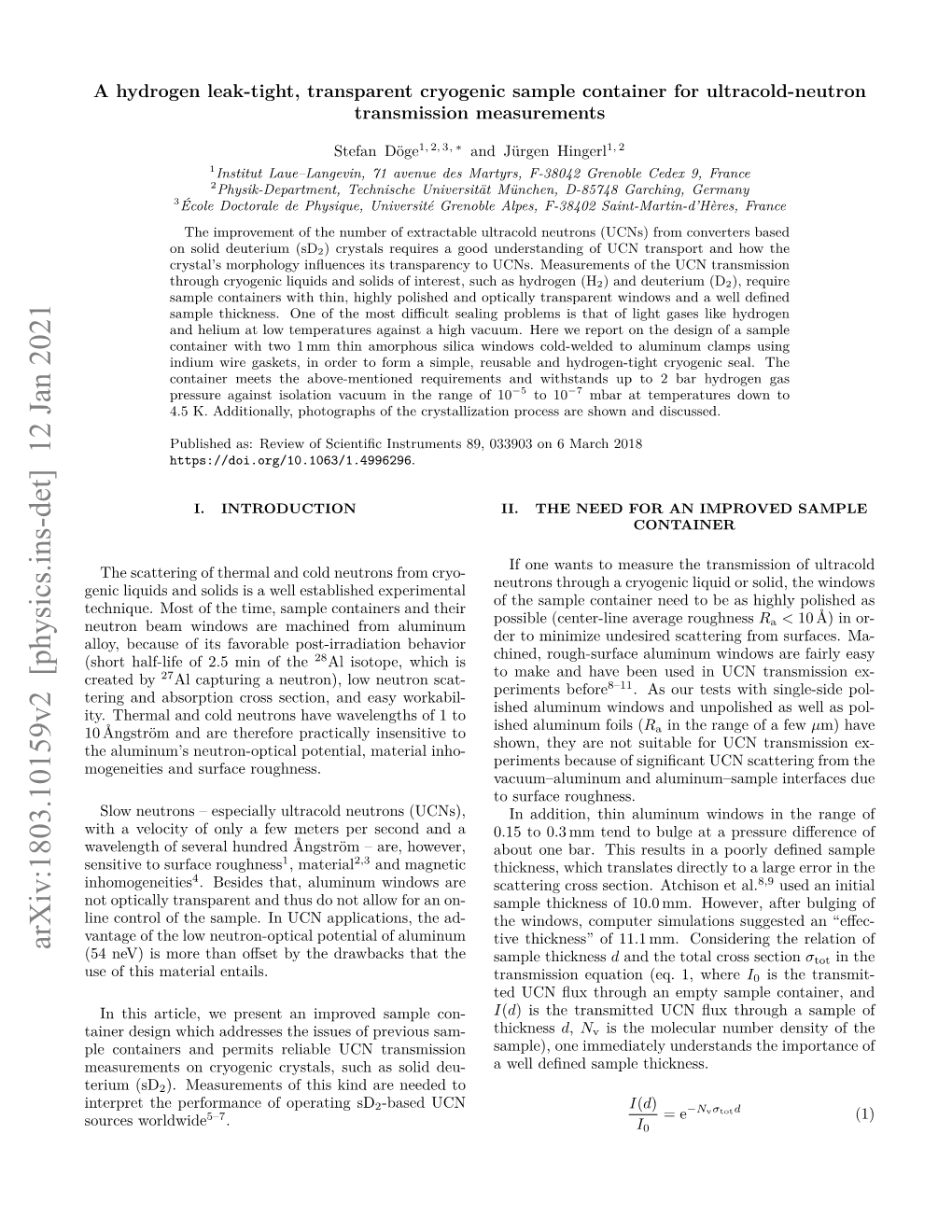 A Hydrogen Leak-Tight, Transparent Cryogenic Sample Container for Ultracold-Neutron Transmission Measurements