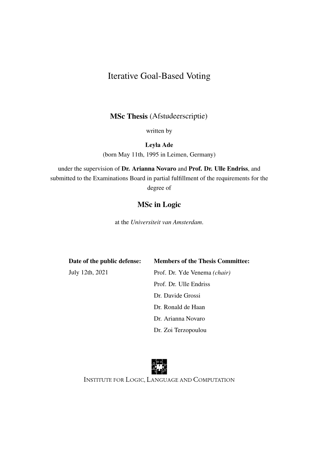 Iterative Goal-Based Voting
