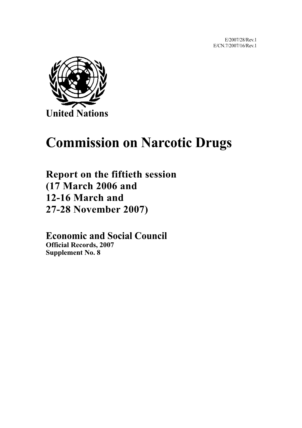 Commission on Narcotic Drugs