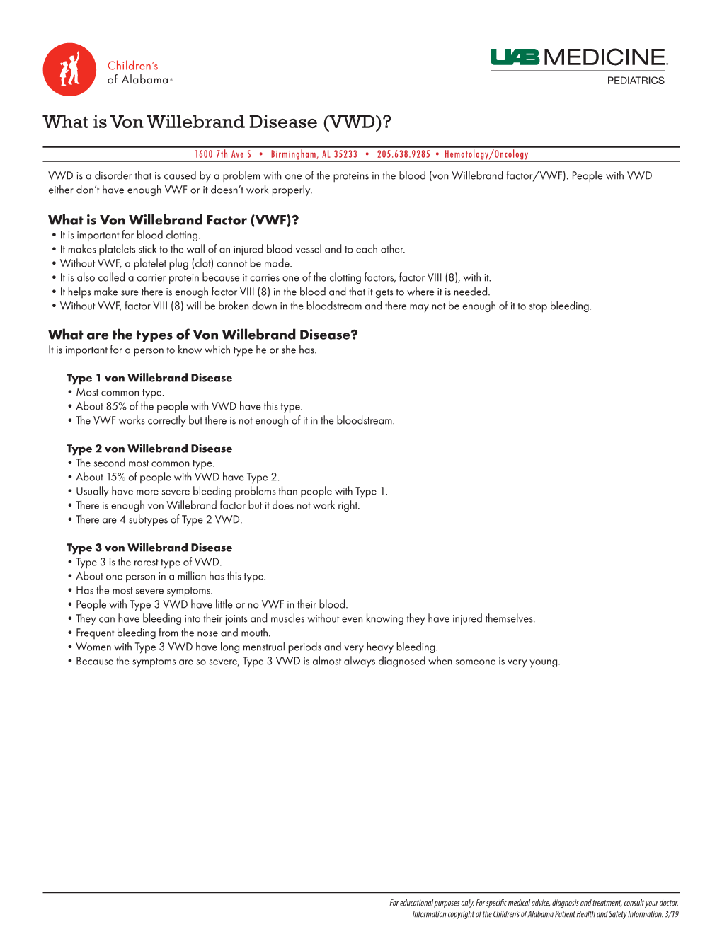What Is Von Willebrand Disease (VWD)?
