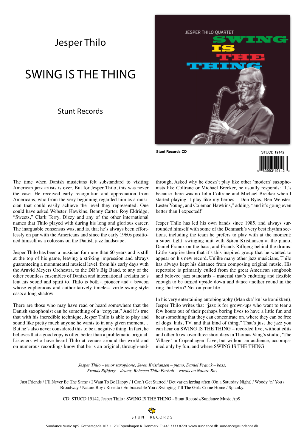 Swing Is the Thing