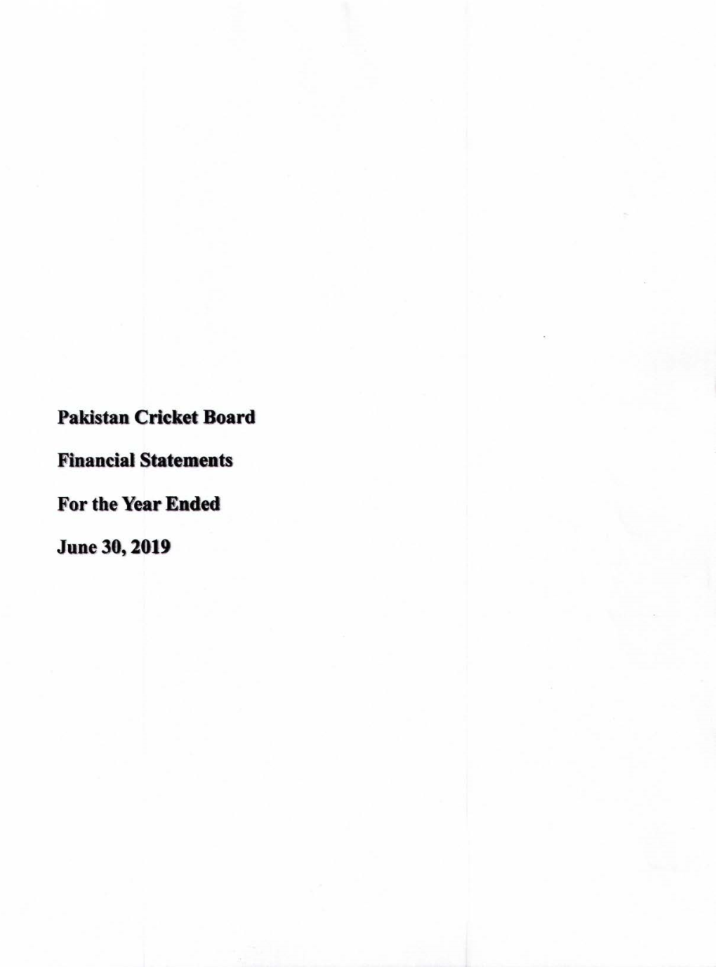 PCB Financial Statements