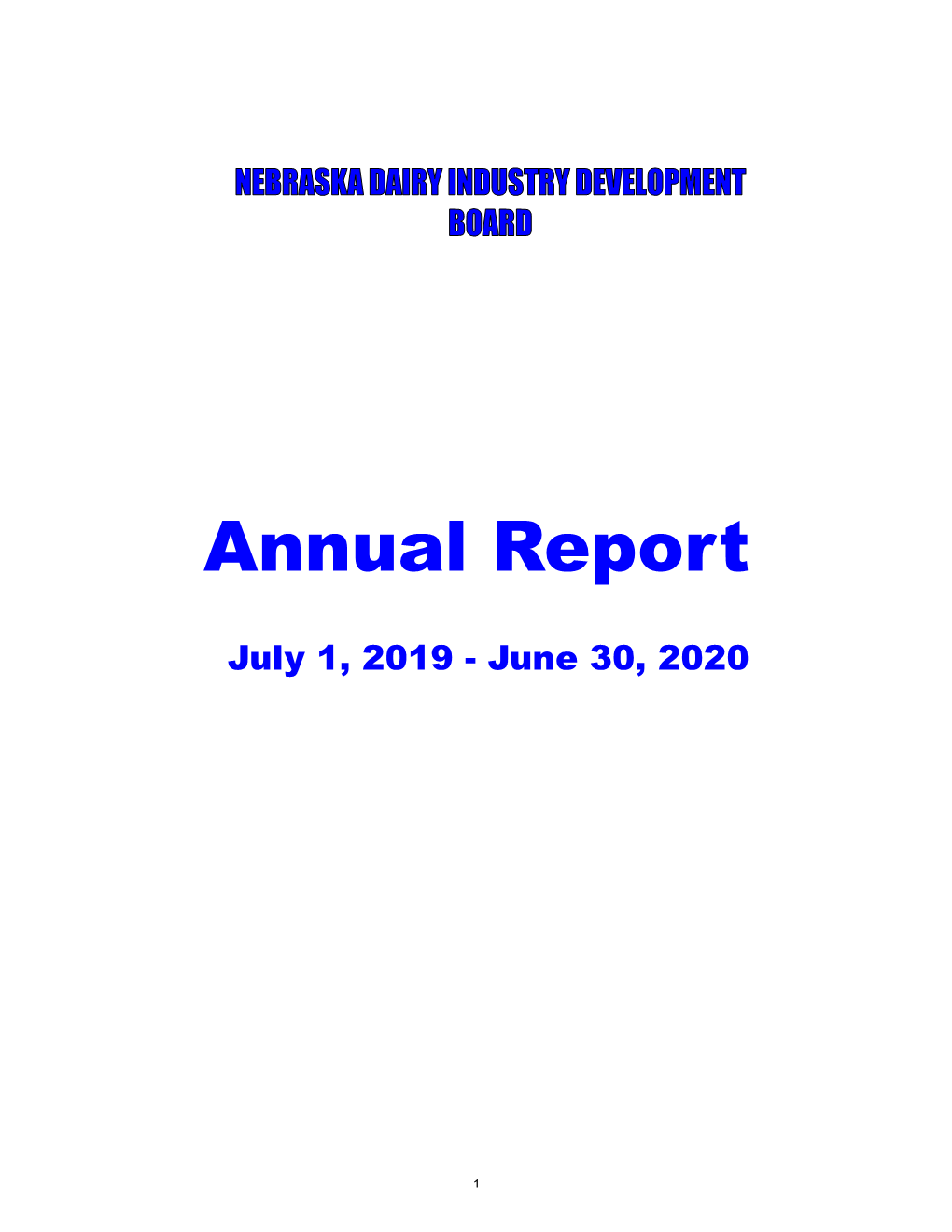 2020 NDIDB Annual Report