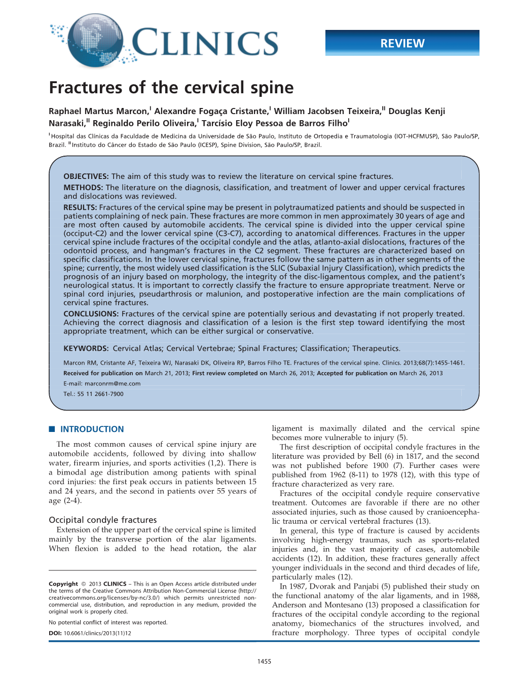 Fractures of the Cervical Spine