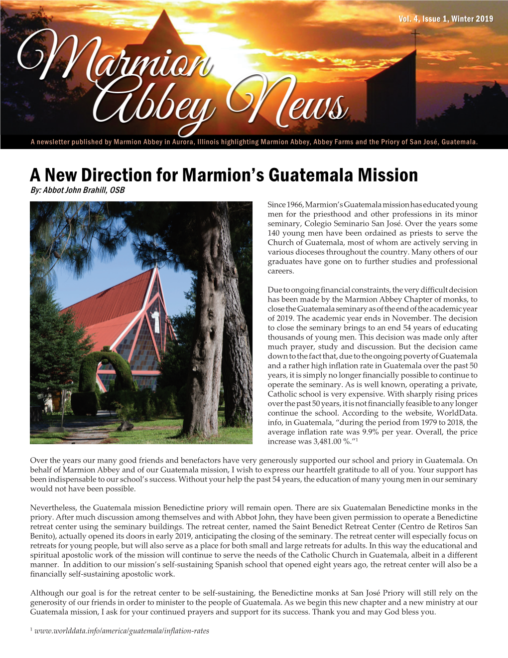 A New Direction for Marmion's Guatemala Mission