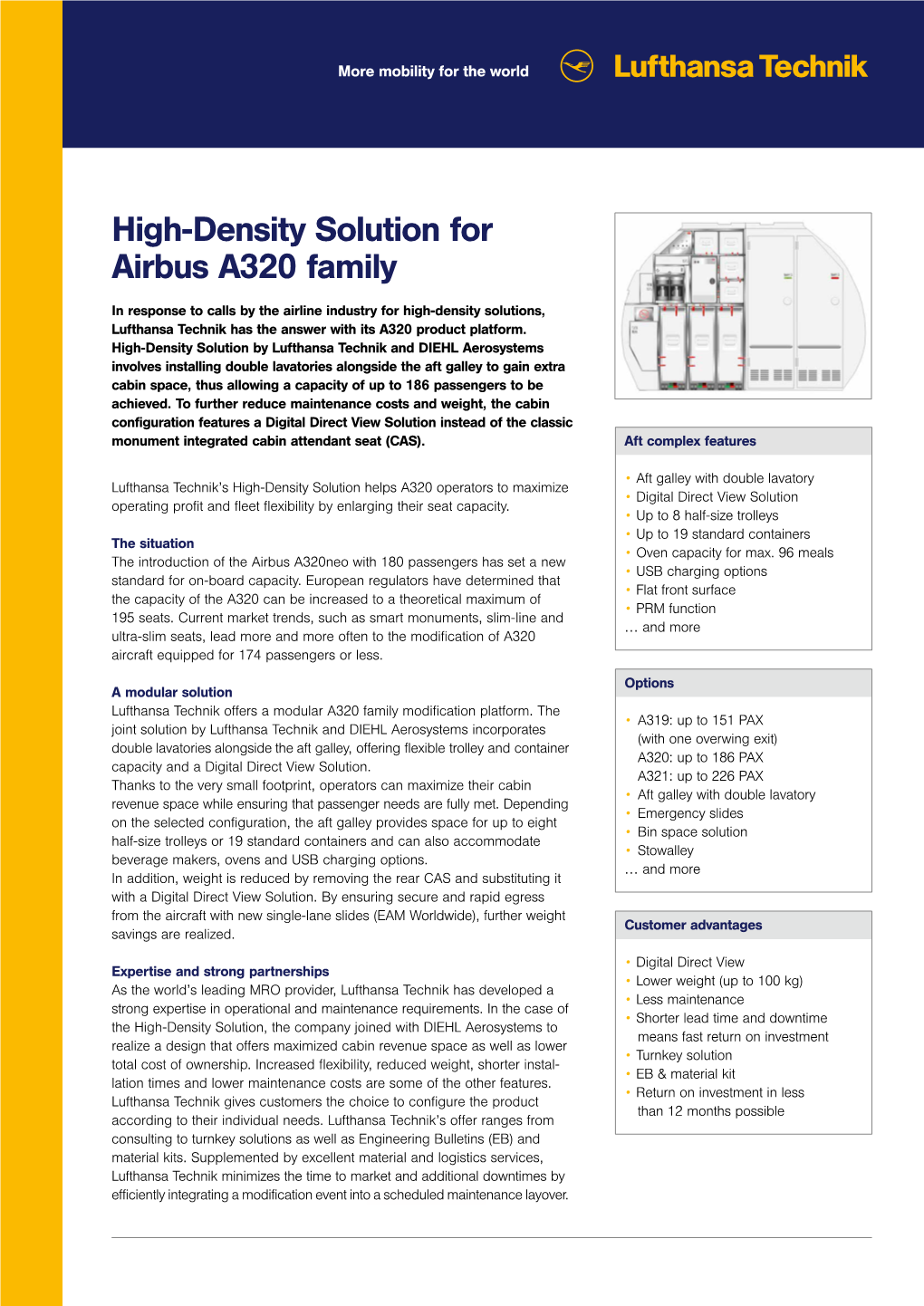 High-Density Solution for Airbus A320 Family