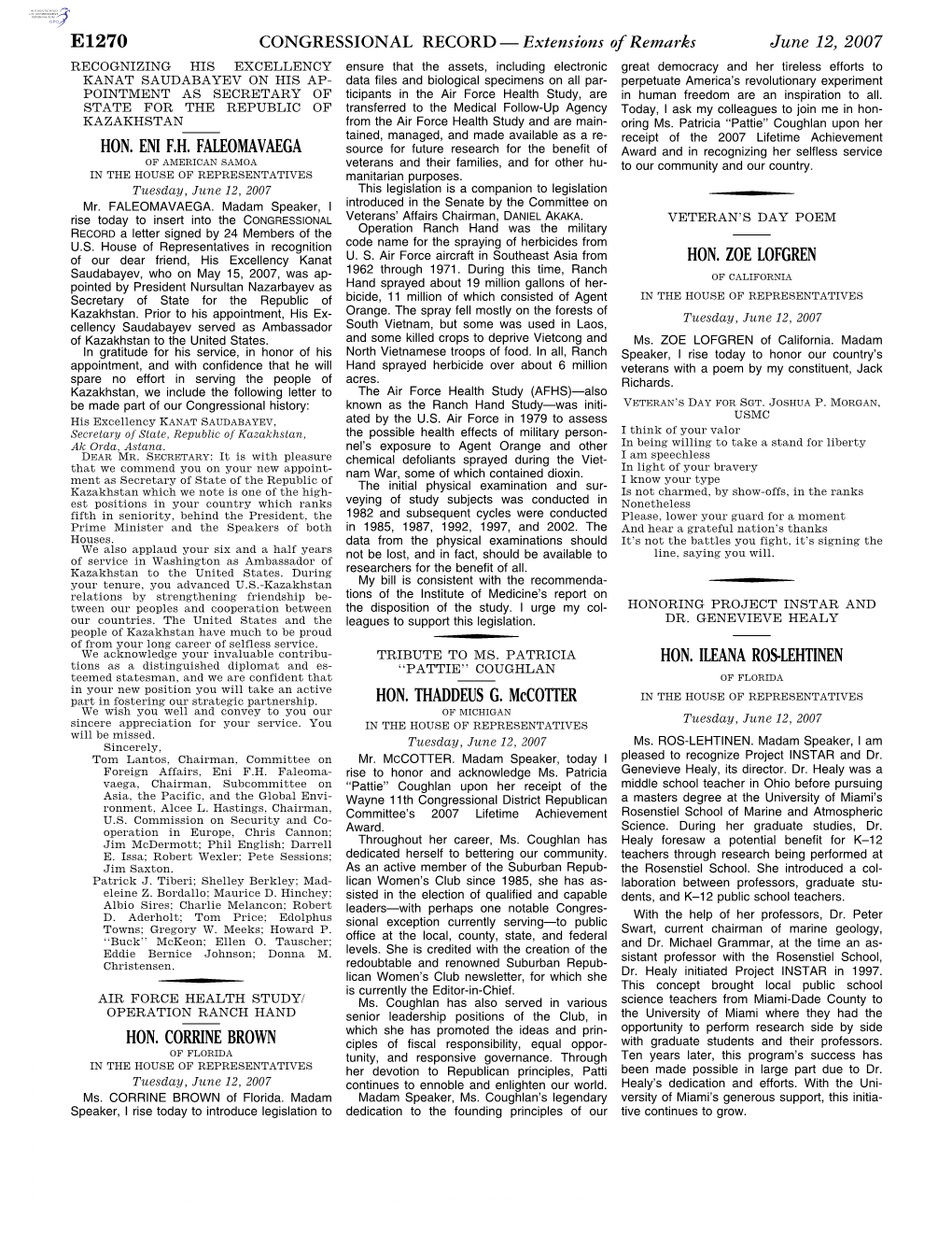 CONGRESSIONAL RECORD— Extensions of Remarks E1270 HON