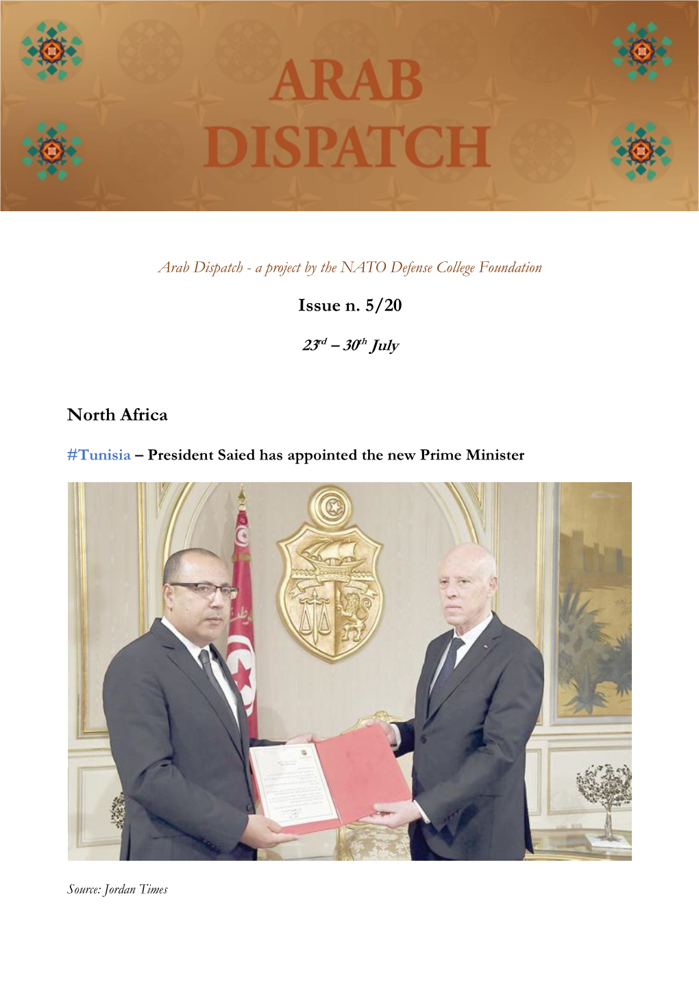 Arab Dispatch - a Project by the NATO Defense College Foundation