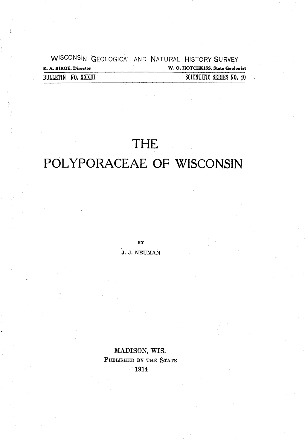 The Pol Yporaceae of Wisconsin