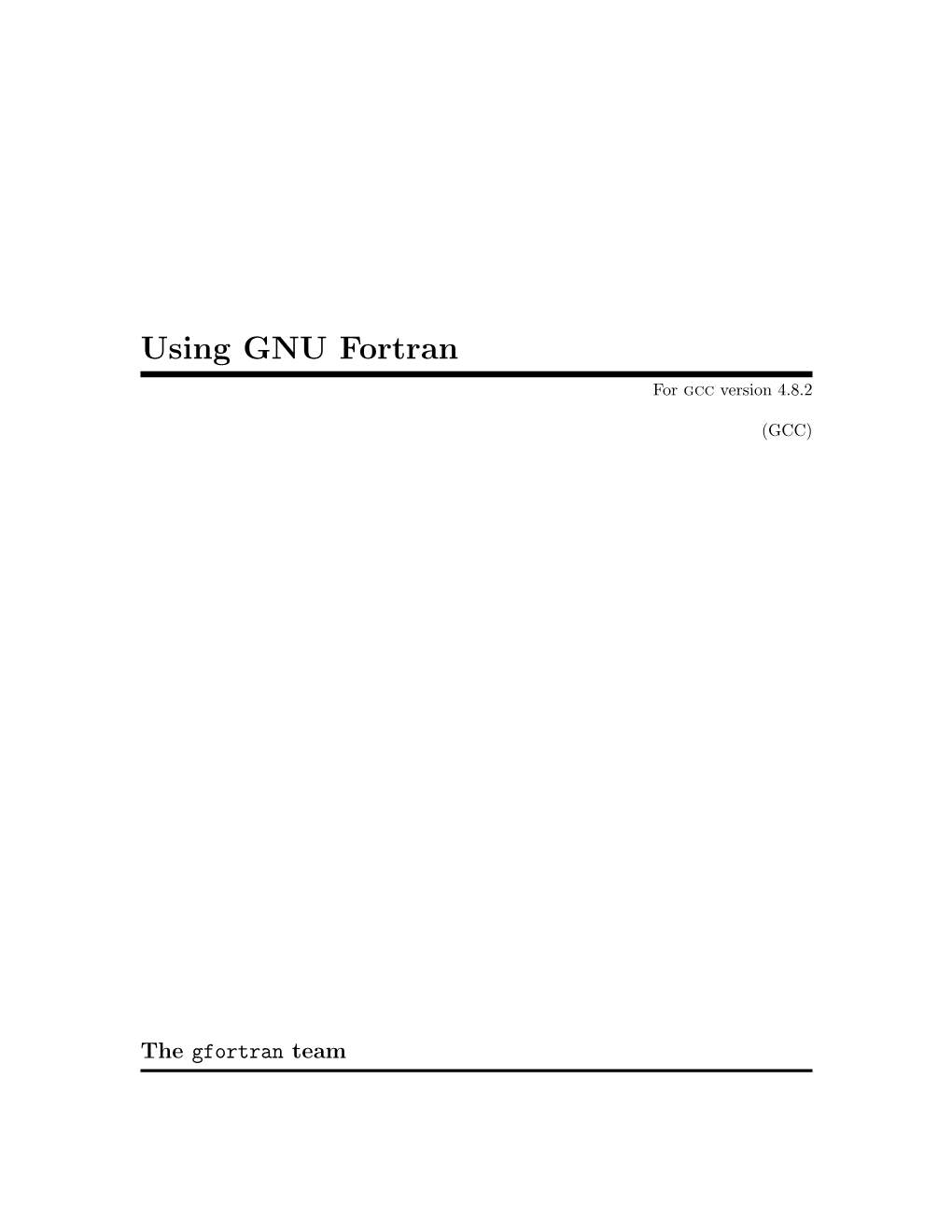 Using GNU Fortran